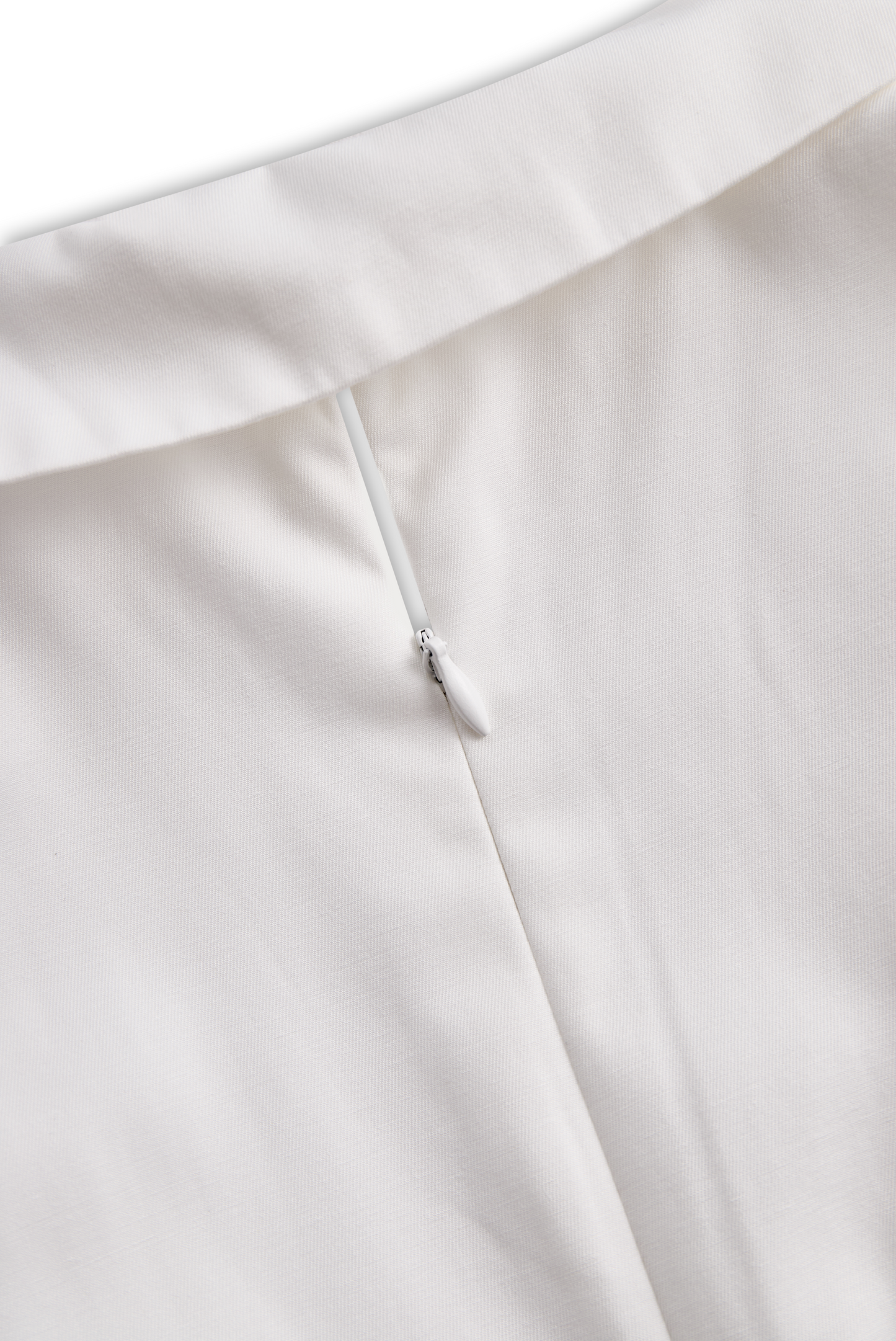 White Pleated Mini Shirt Dress