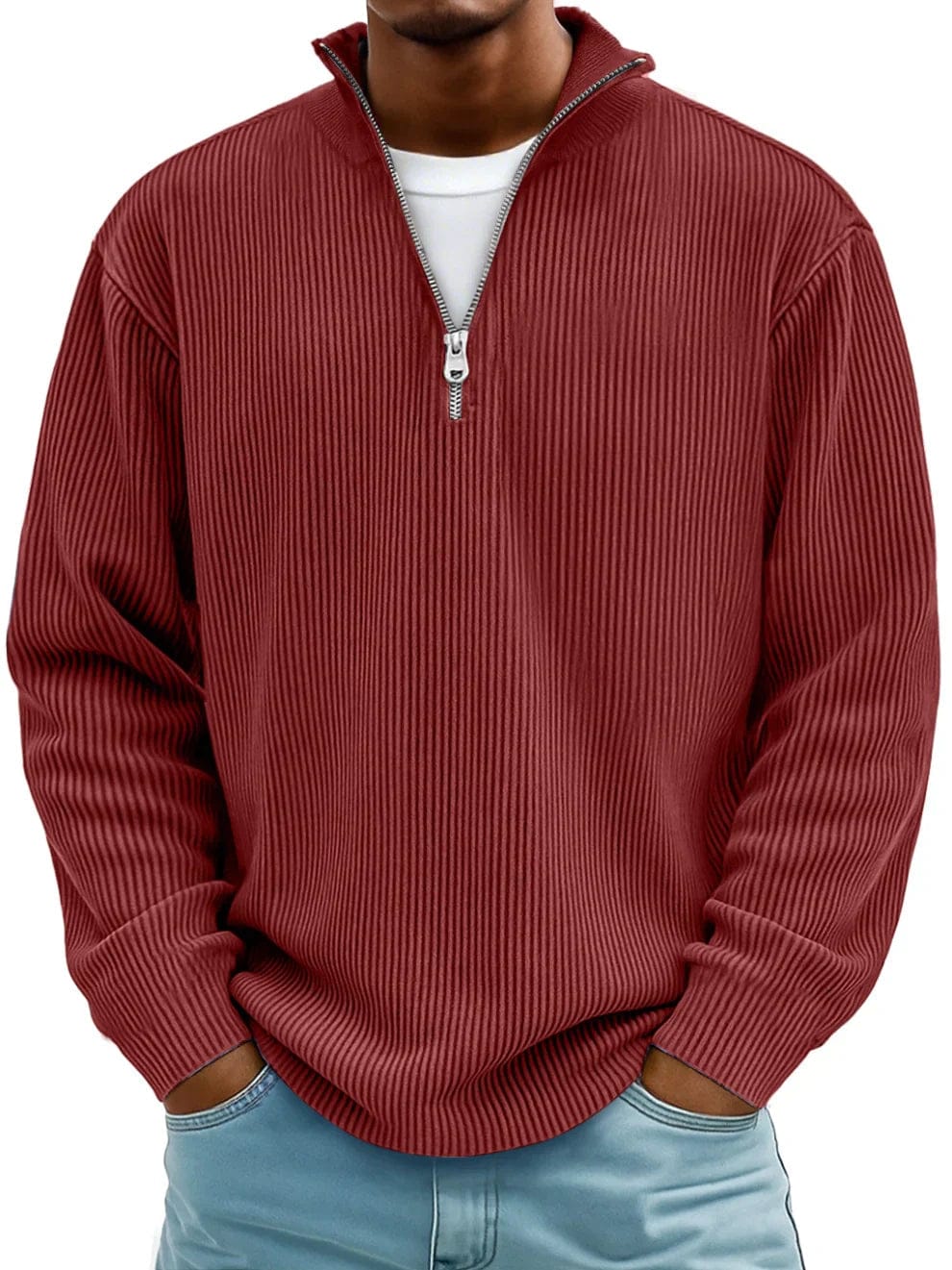 Daniel Zip-Neck Casual Pullover