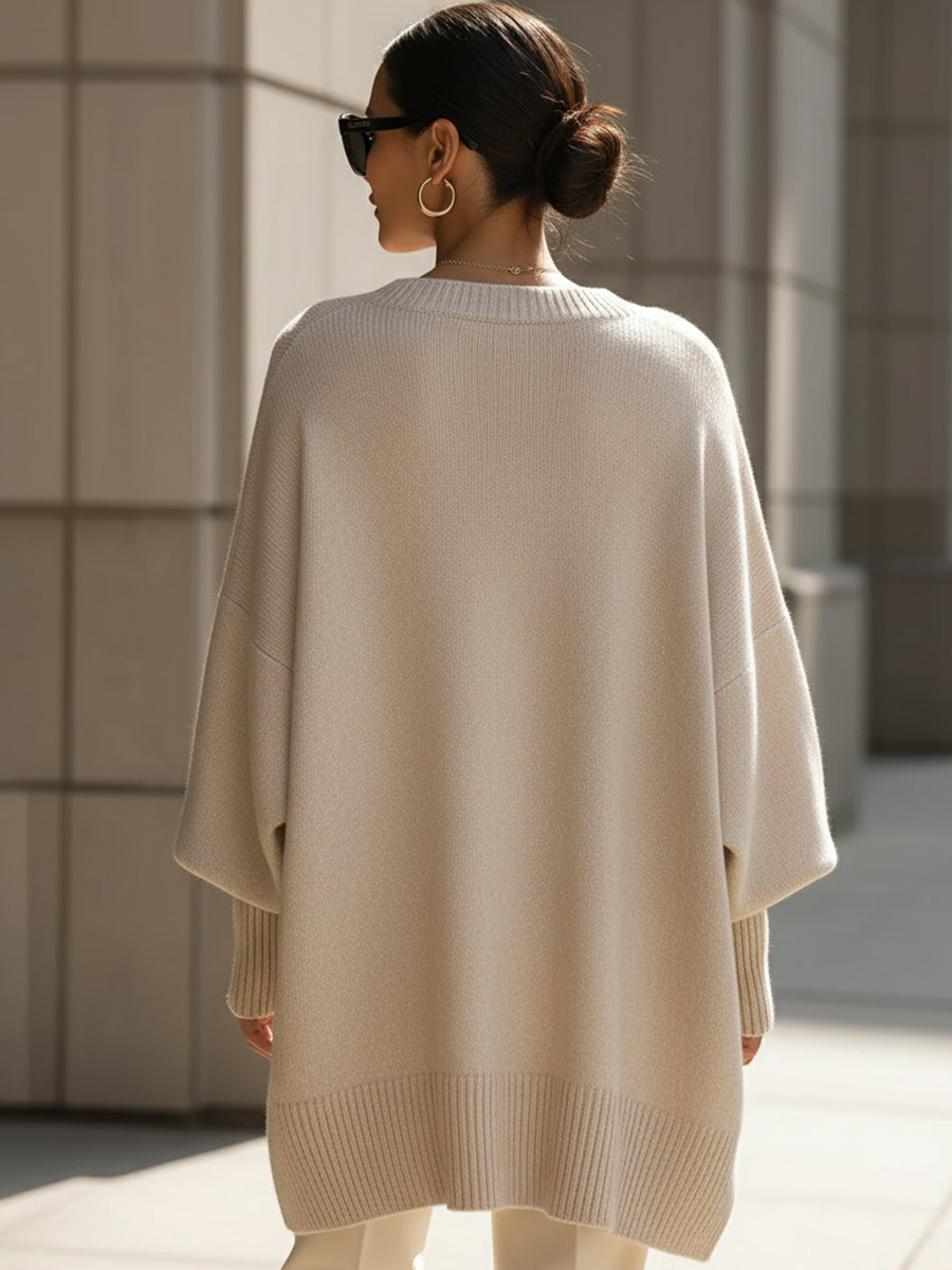 Ava Oversized Knit Poncho Sweater
