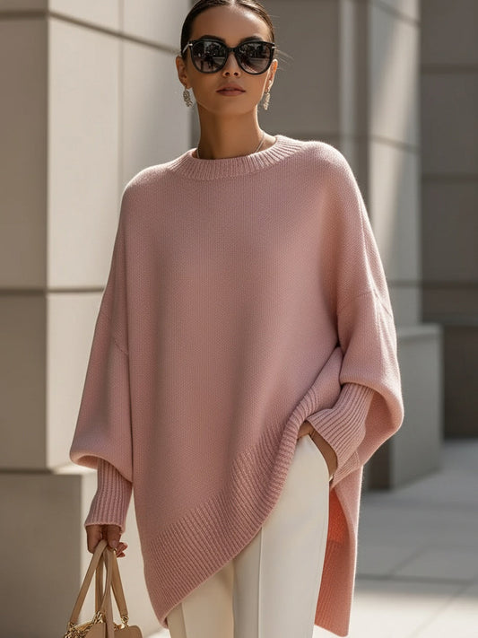 Ava Oversized Knit Poncho Sweater