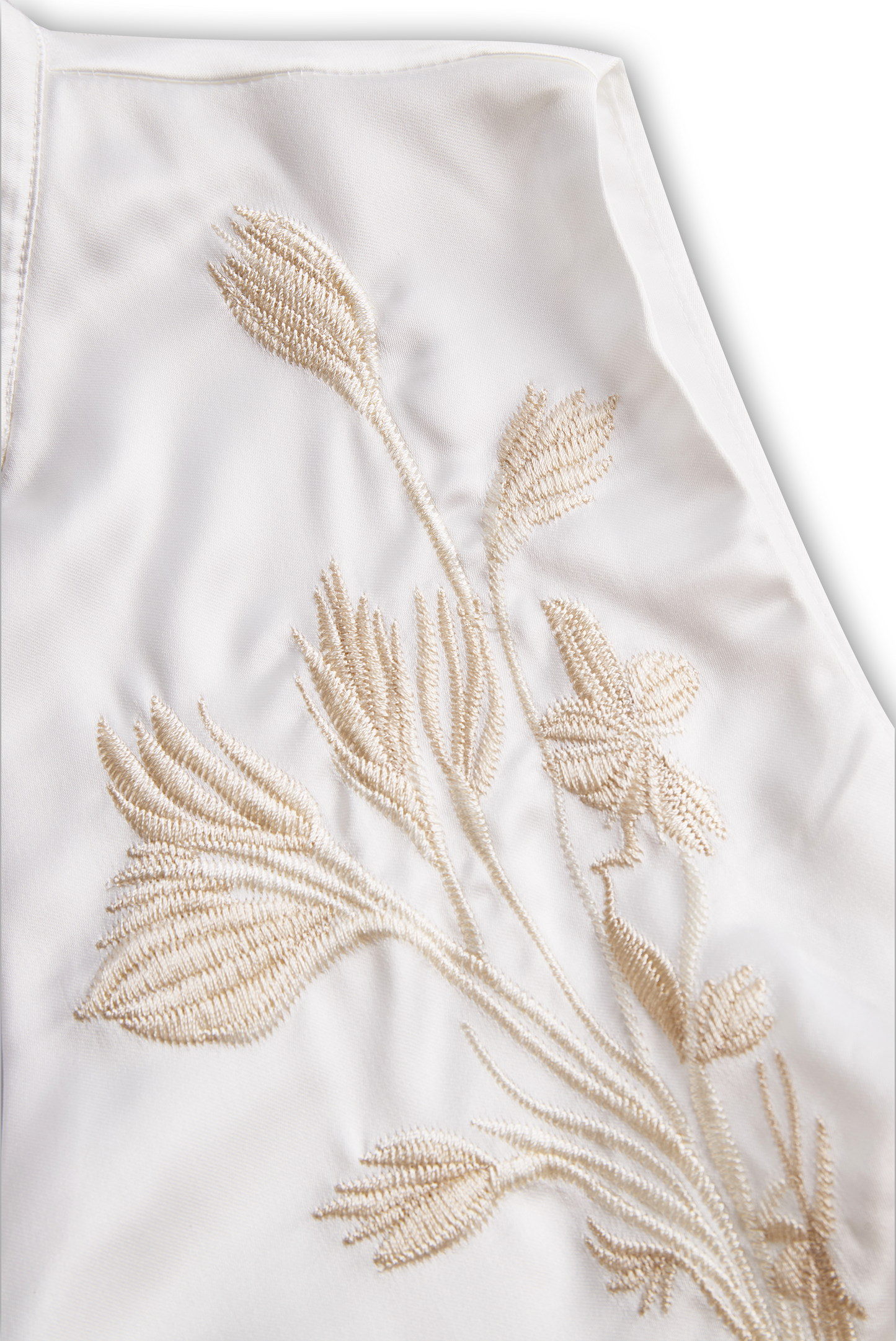 Elegant Embroidered Wrap Blouse