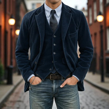 James 2-Piece Corduroy Blazer & Vest