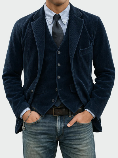 James 2-Piece Corduroy Blazer & Vest