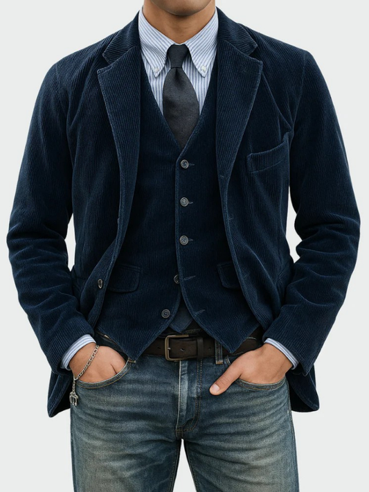 James 2-Piece Corduroy Blazer & Vest