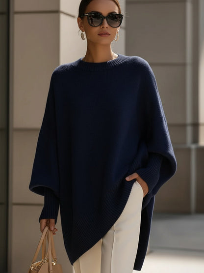Ava Oversized Knit Poncho Sweater