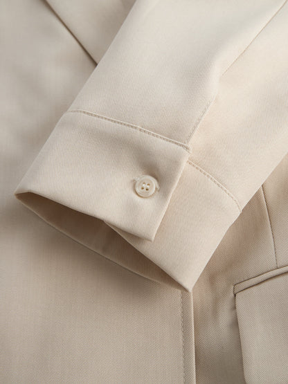 Tailored Blazer-Inspired Mini Dress With Belted Waist