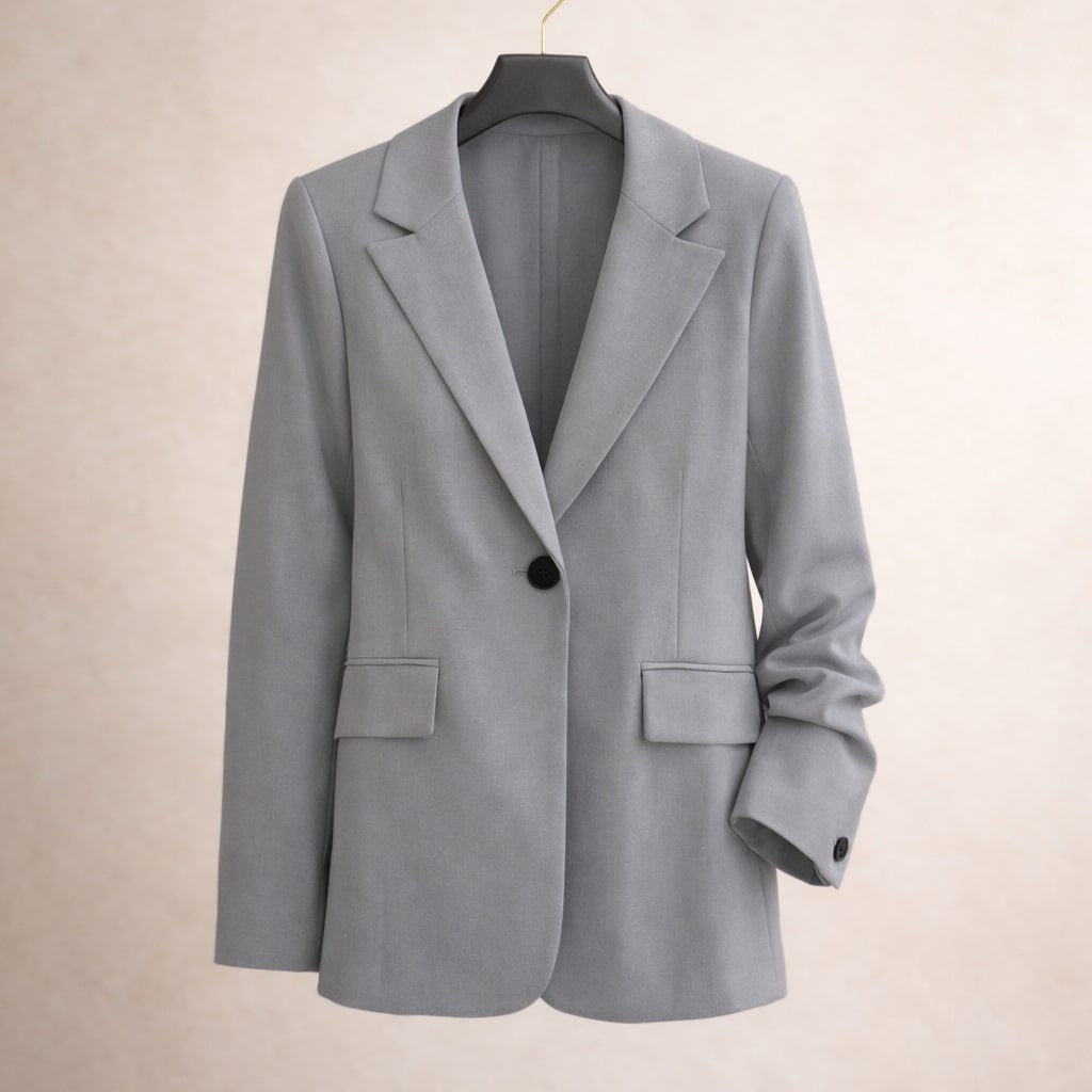Elena Tailored Single-Button Blazer