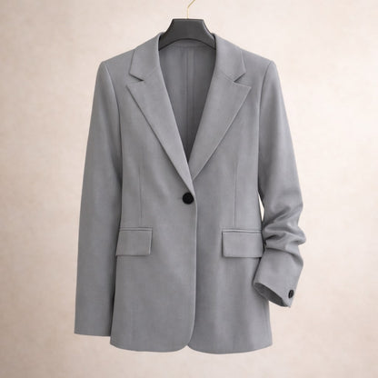 Elena Tailored Single-Button Blazer