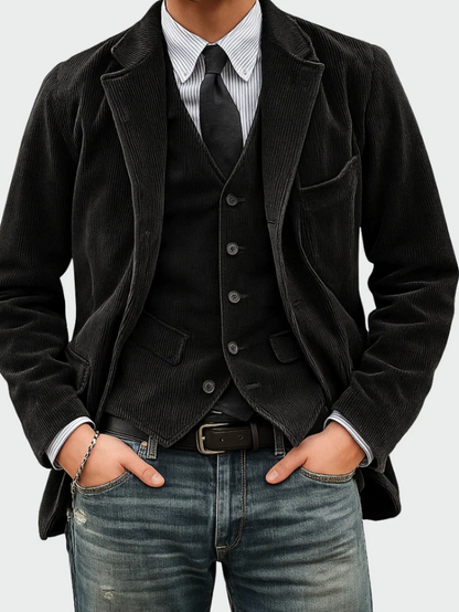 James 2-Piece Corduroy Blazer & Vest