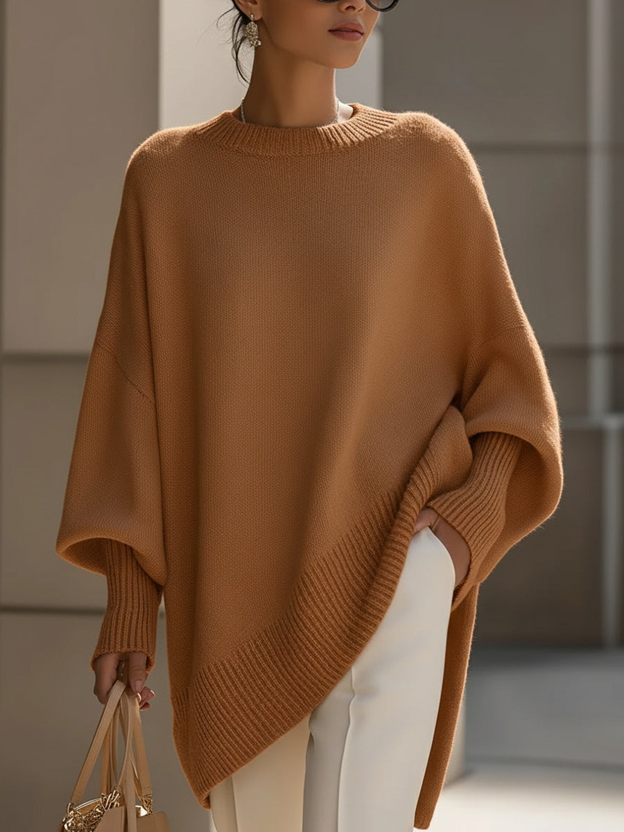 Ava Oversized Knit Poncho Sweater