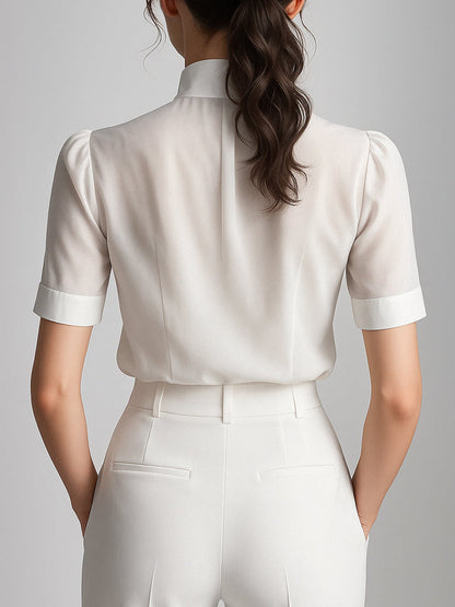 Elegant Blossom Embellished Floral Blouse