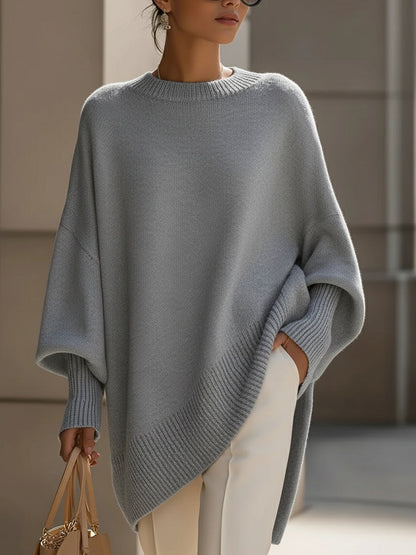 Ava Oversized Knit Poncho Sweater
