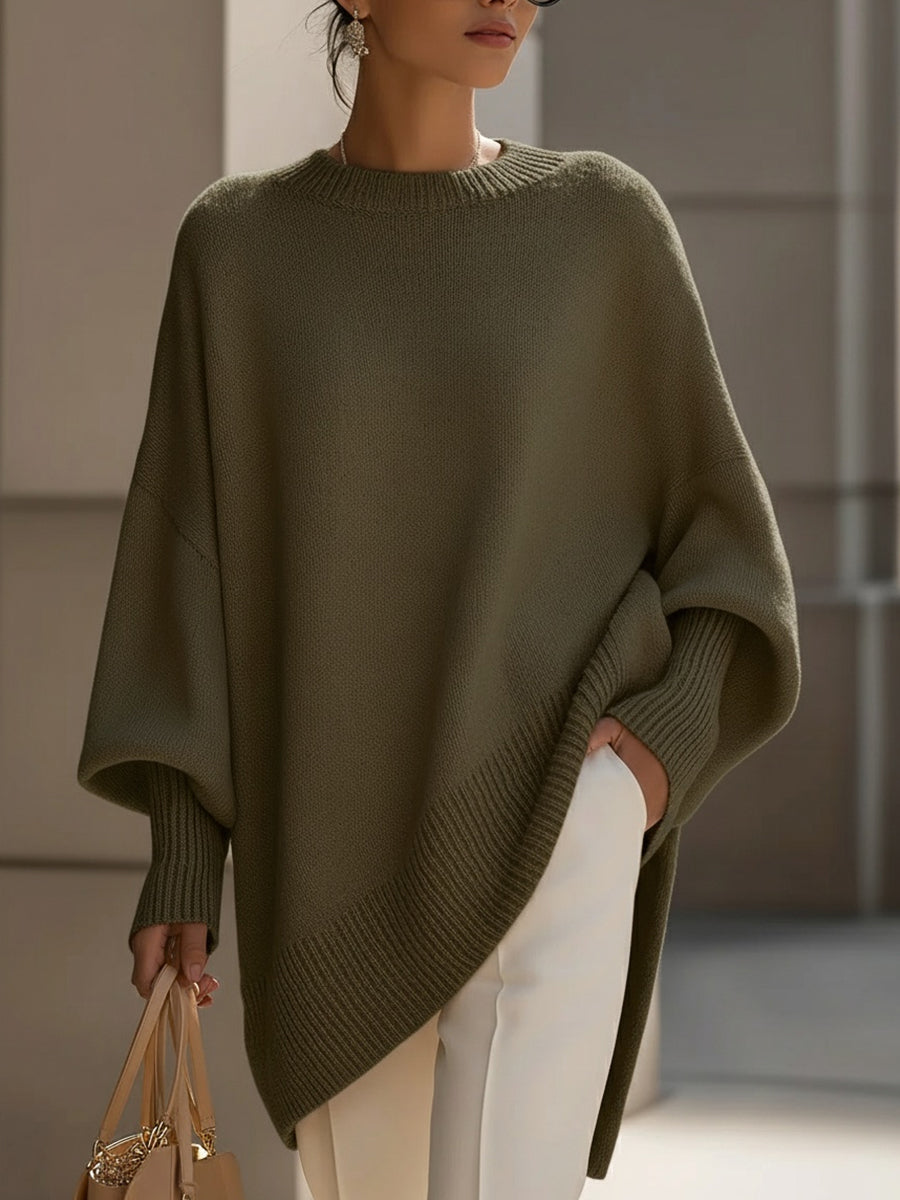 Ava Oversized Knit Poncho Sweater