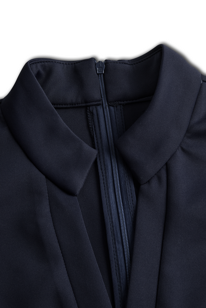 Elegant Sleeveless Navy Sheath Dress - Timeless Professional Chic