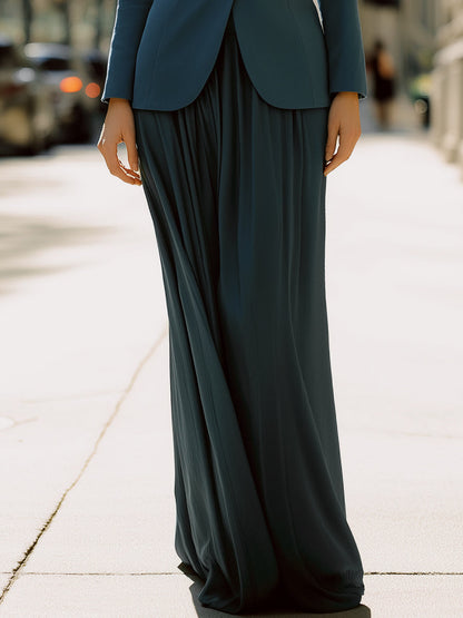 Tailored Blazer And Flowy Maxi Dress Set