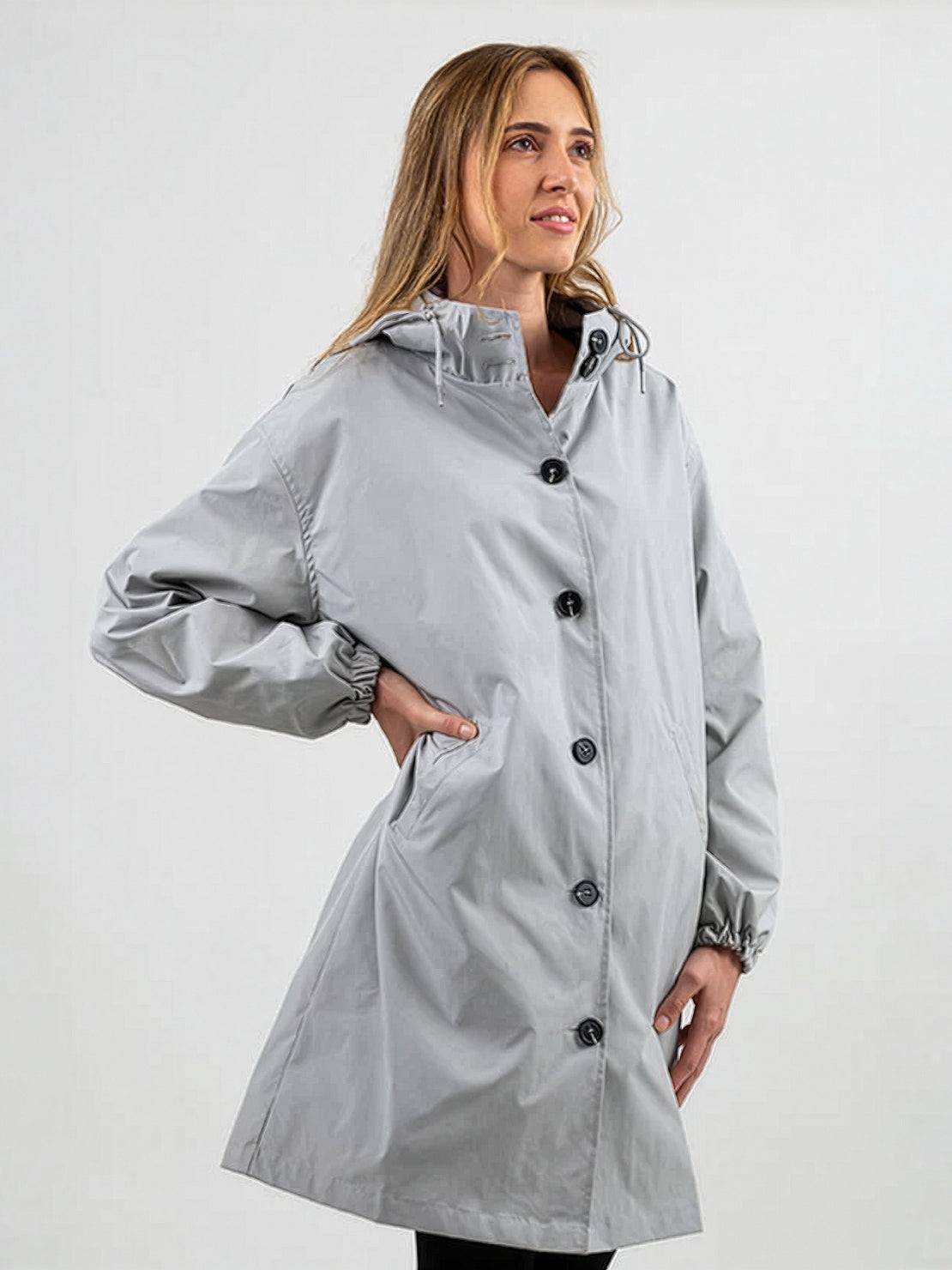 Water Resistant Oversized Hooded Windbreaker Rain Jacket