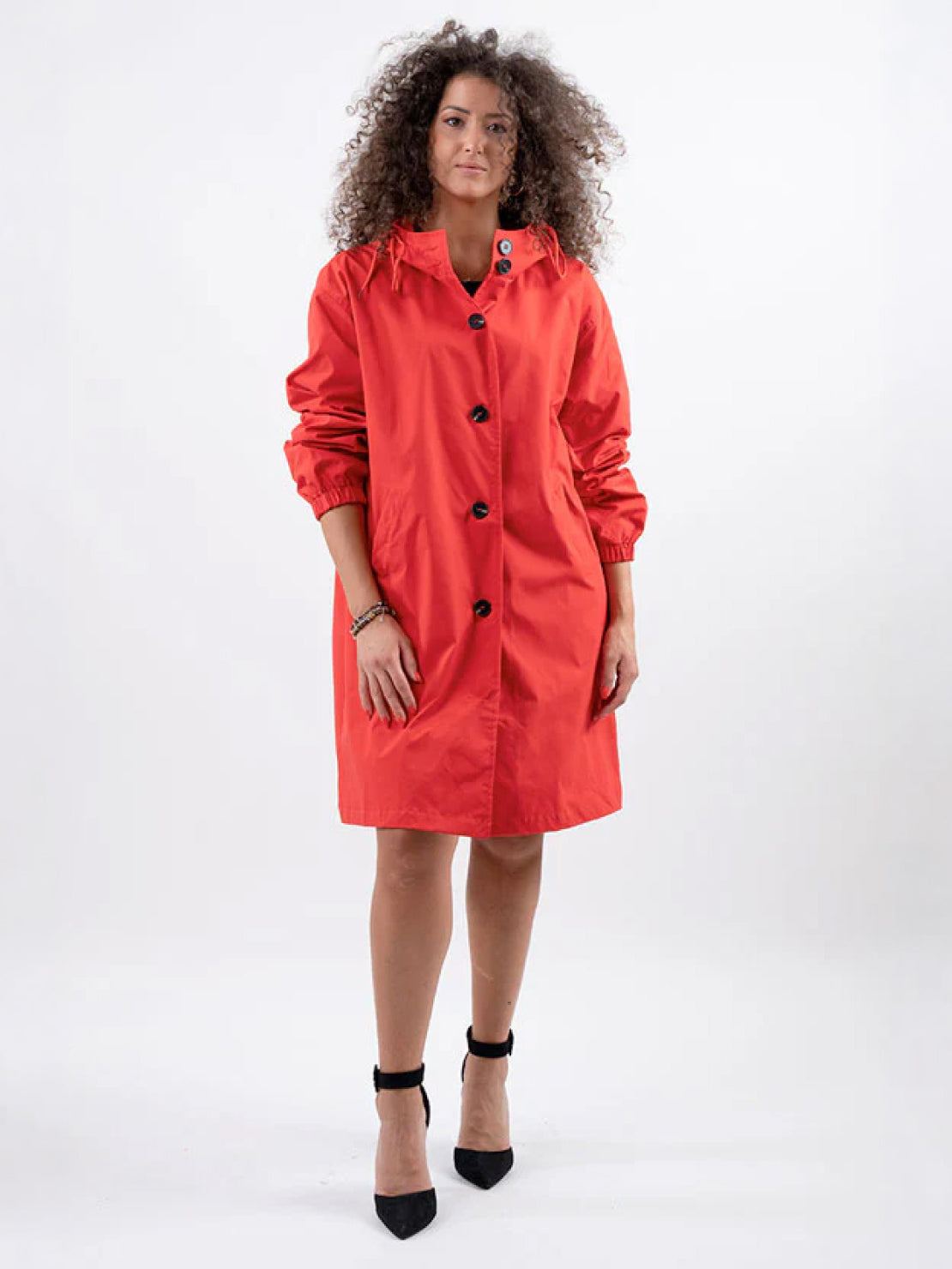 Water Resistant Oversized Hooded Windbreaker Rain Jacket