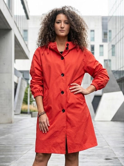 Water Resistant Oversized Hooded Windbreaker Rain Jacket