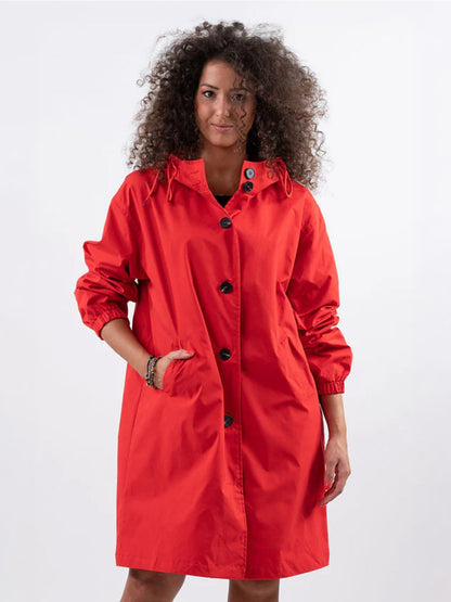 Water Resistant Oversized Hooded Windbreaker Rain Jacket