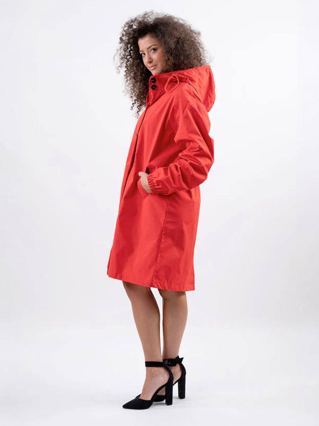 Water Resistant Oversized Hooded Windbreaker Rain Jacket