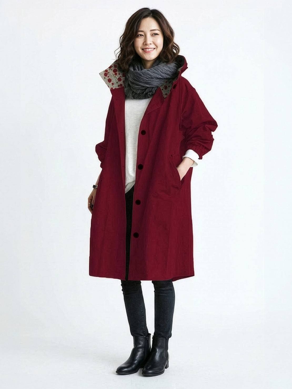 Water Resistant Oversized Hooded Windbreaker Rain Jacket