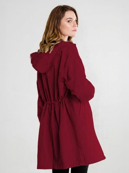 Water Resistant Oversized Hooded Windbreaker Rain Jacket