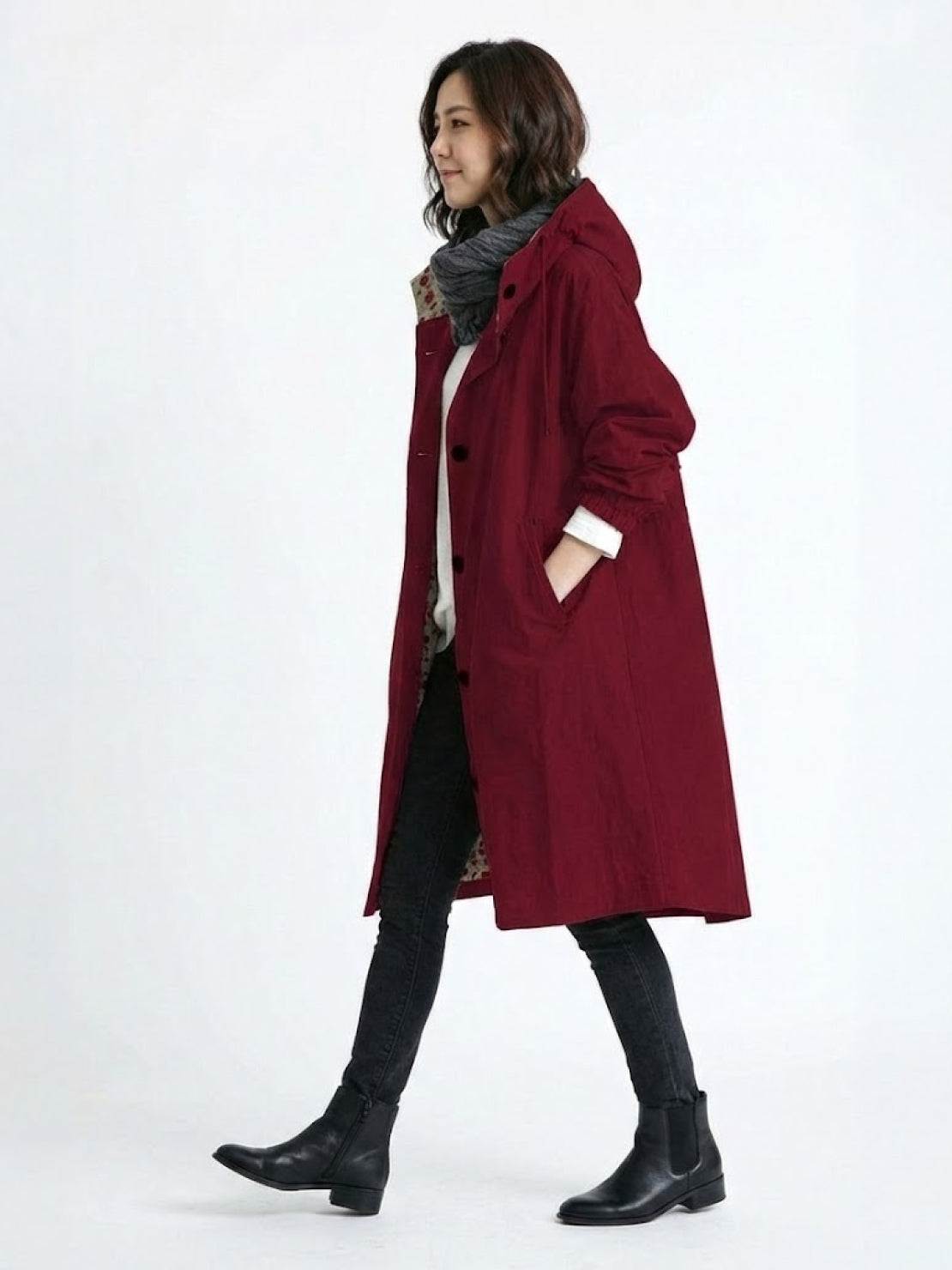 Water Resistant Oversized Hooded Windbreaker Rain Jacket