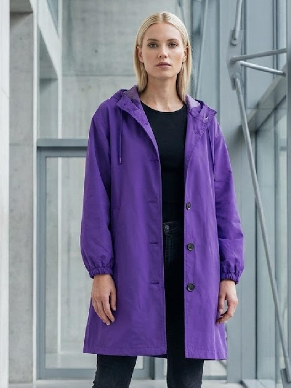 Water Resistant Oversized Hooded Windbreaker Rain Jacket