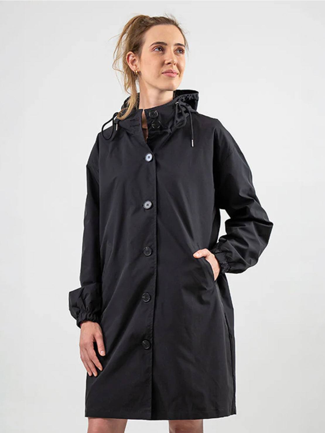 Water Resistant Oversized Hooded Windbreaker Rain Jacket
