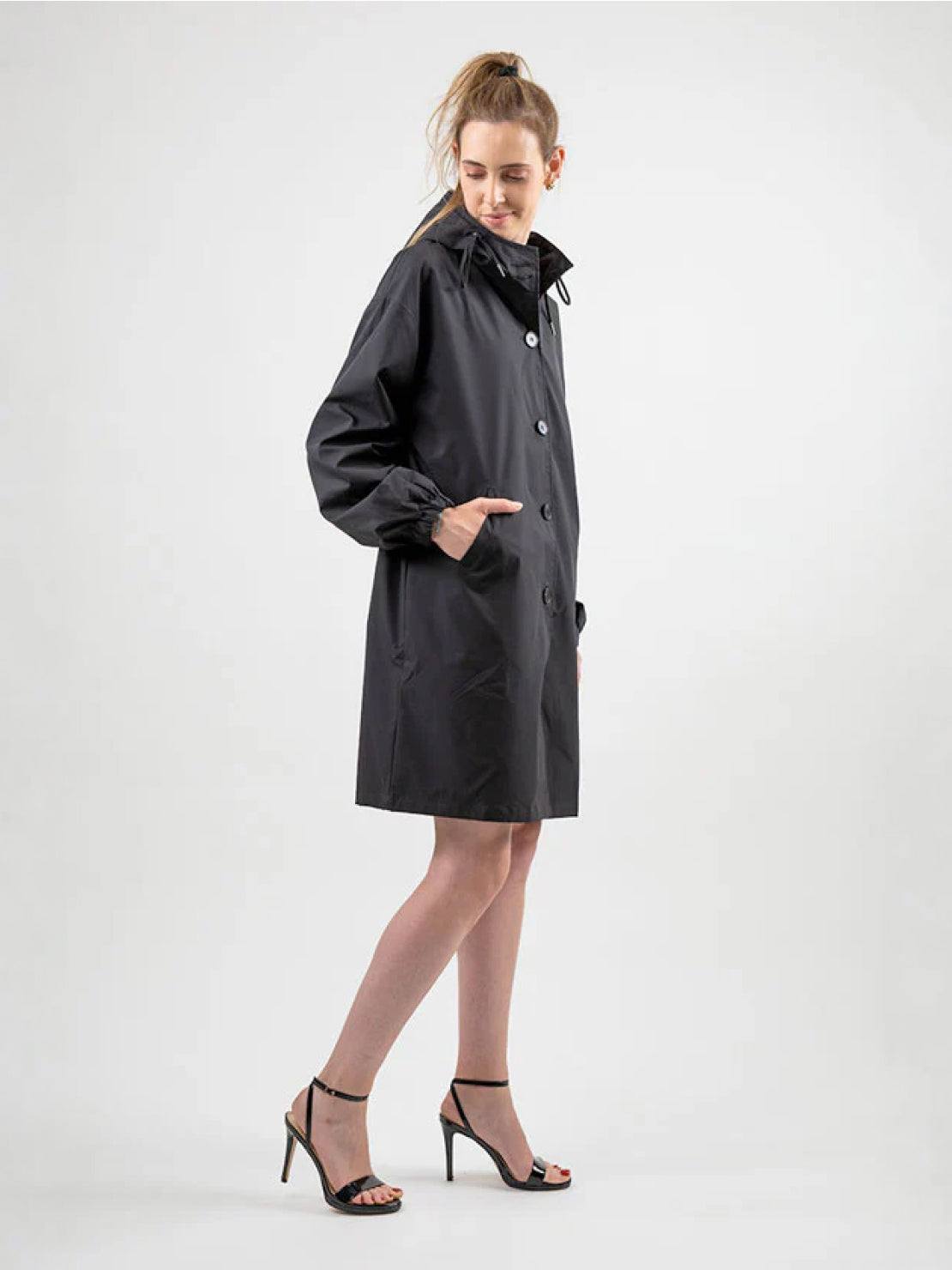 Water Resistant Oversized Hooded Windbreaker Rain Jacket