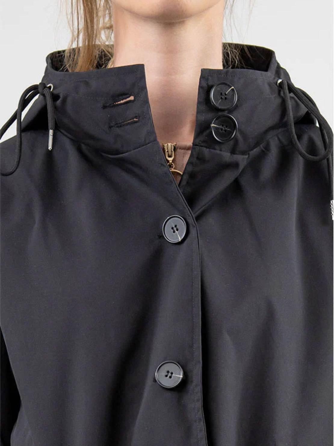 Water Resistant Oversized Hooded Windbreaker Rain Jacket