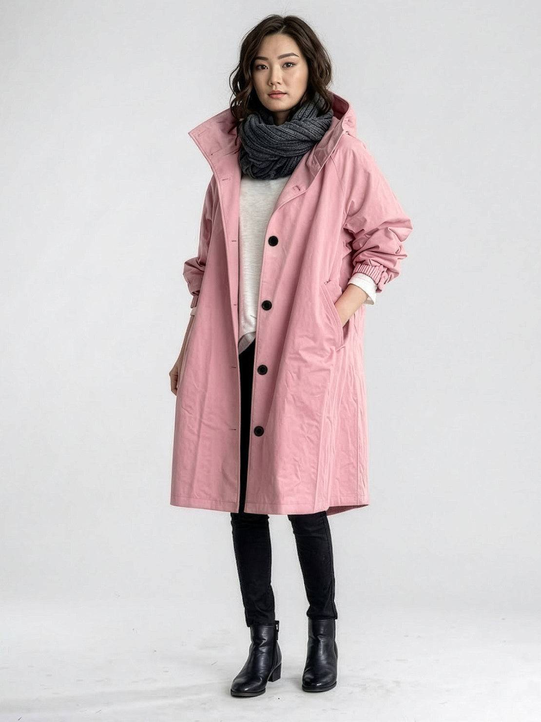 Water Resistant Oversized Hooded Windbreaker Rain Jacket