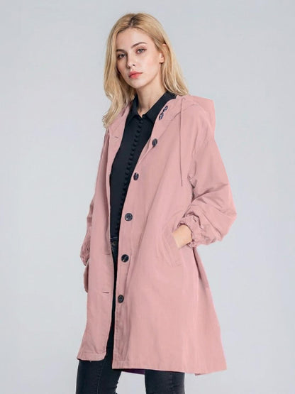 Water Resistant Oversized Hooded Windbreaker Rain Jacket