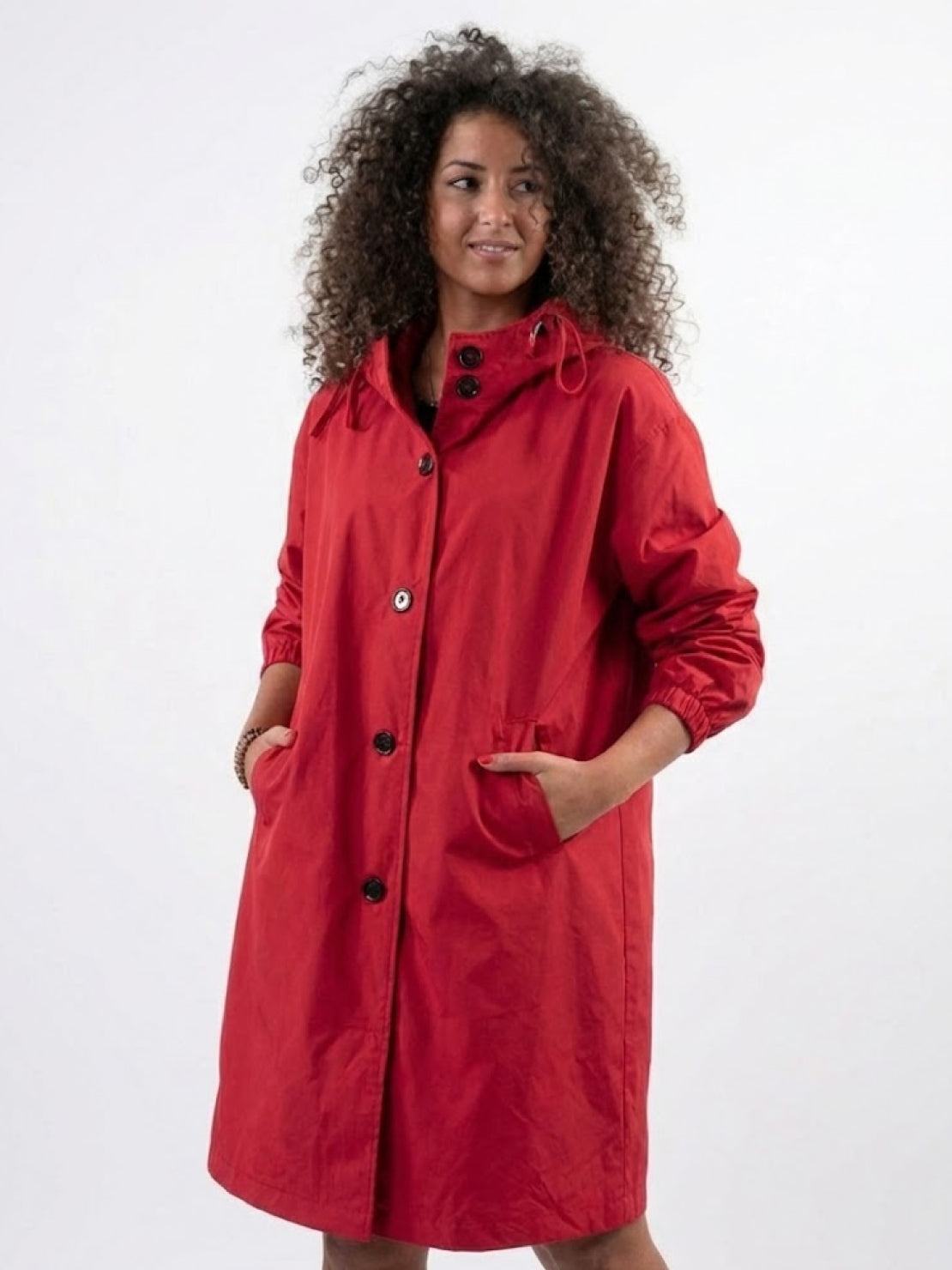 Water Resistant Oversized Hooded Windbreaker Rain Jacket