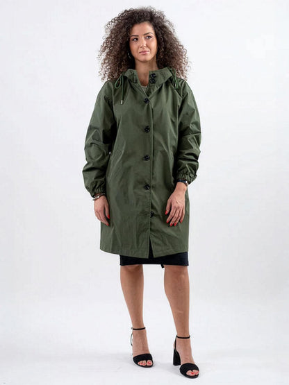 Water Resistant Oversized Hooded Windbreaker Rain Jacket