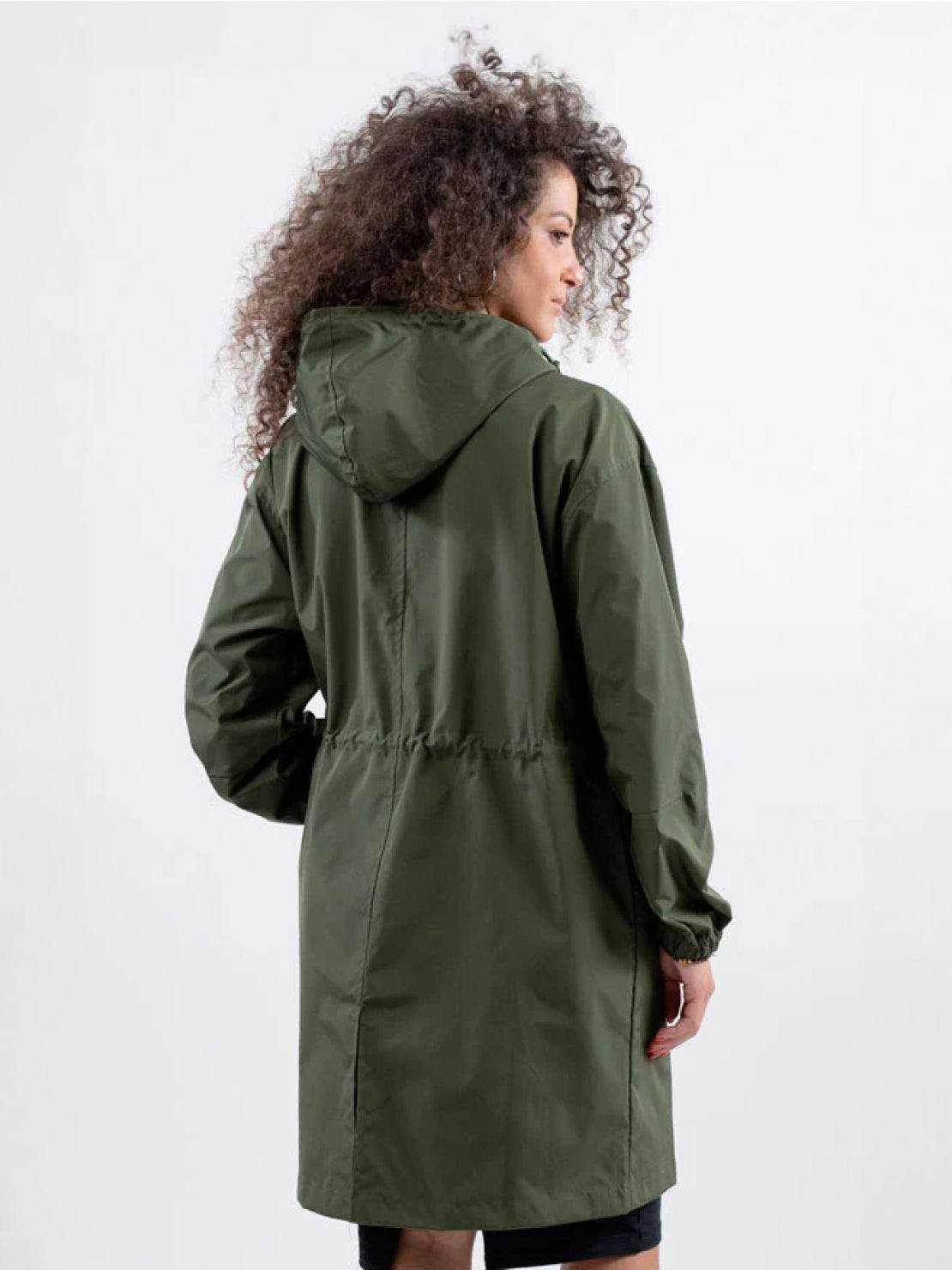 Water Resistant Oversized Hooded Windbreaker Rain Jacket