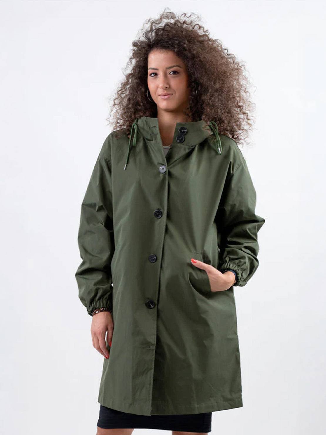 Water Resistant Oversized Hooded Windbreaker Rain Jacket