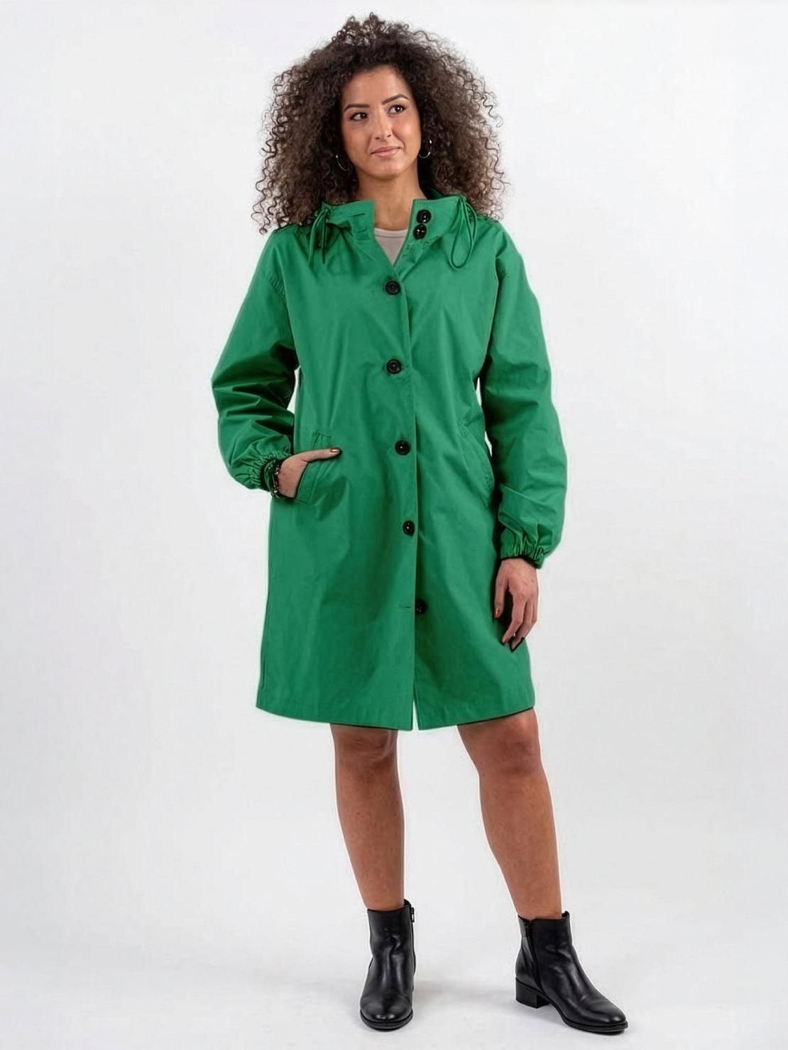 Water Resistant Oversized Hooded Windbreaker Rain Jacket