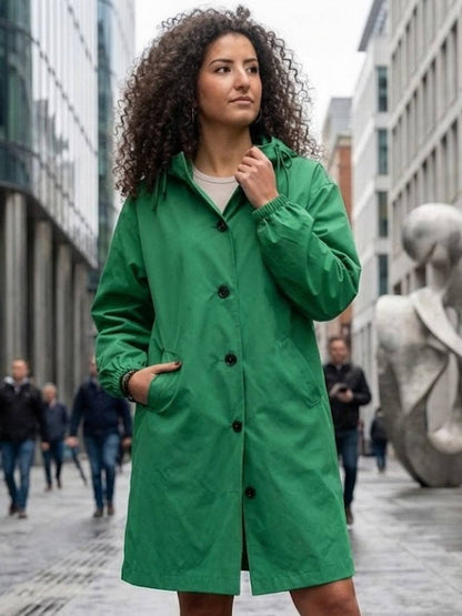 Water Resistant Oversized Hooded Windbreaker Rain Jacket