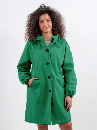 Water Resistant Oversized Hooded Windbreaker Rain Jacket