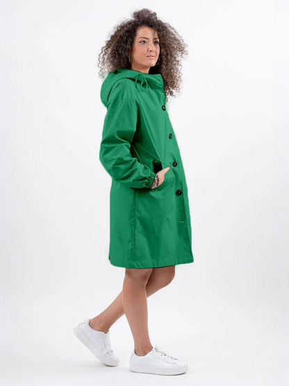 Water Resistant Oversized Hooded Windbreaker Rain Jacket