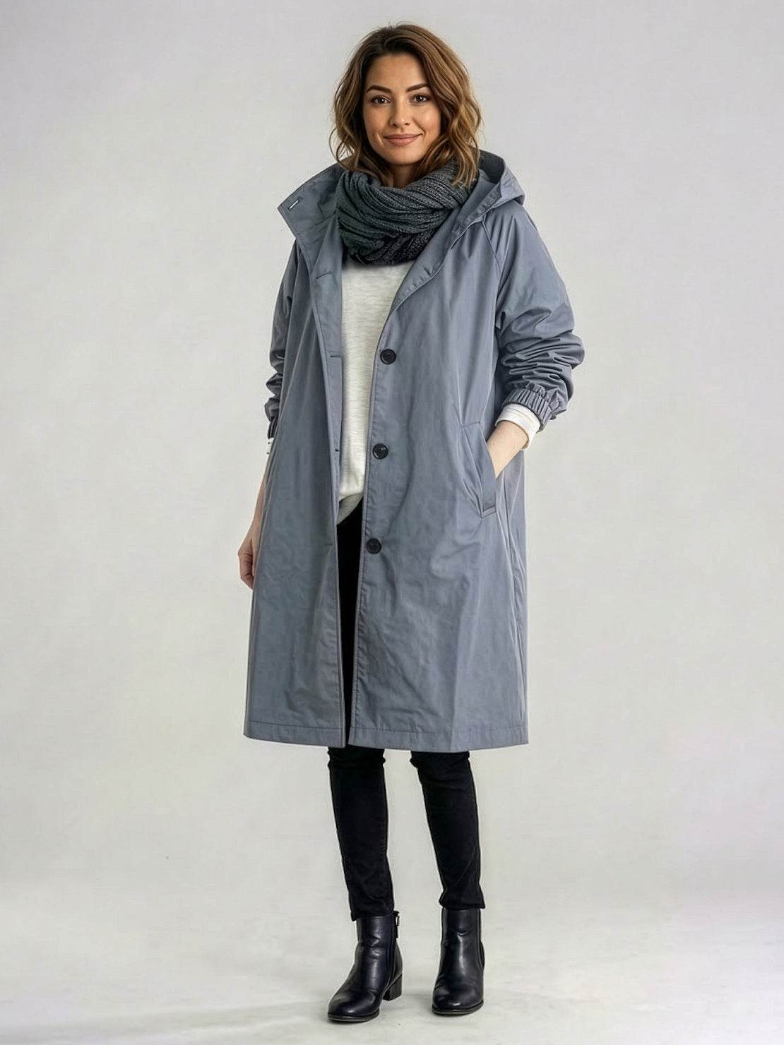 Water Resistant Oversized Hooded Windbreaker Rain Jacket