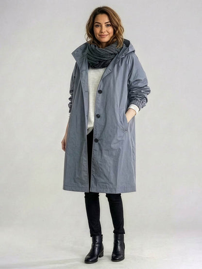 Water Resistant Oversized Hooded Windbreaker Rain Jacket