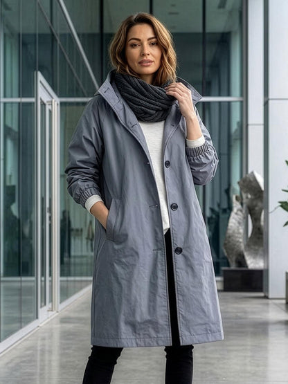 Water Resistant Oversized Hooded Windbreaker Rain Jacket