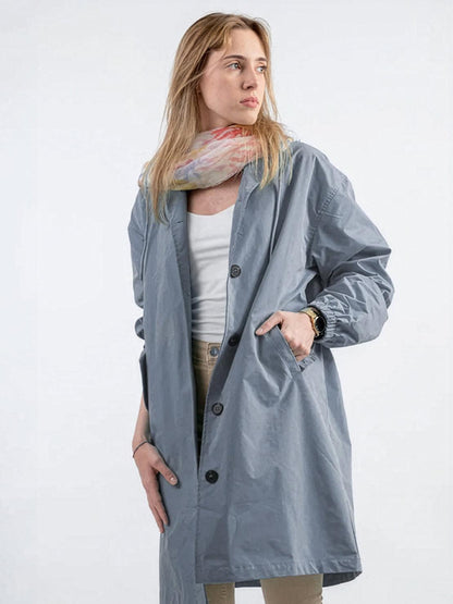 Water Resistant Oversized Hooded Windbreaker Rain Jacket