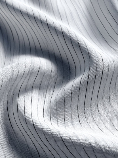 V-Neck Striped Asymmetrical Hem Dress